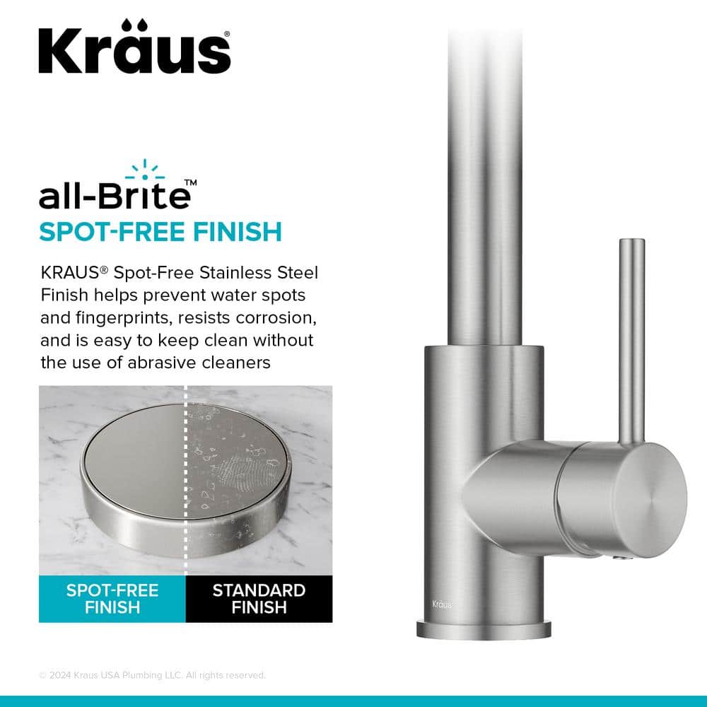 Stainless Steel Single Handle Pull Down Kitchen Faucet with Spray