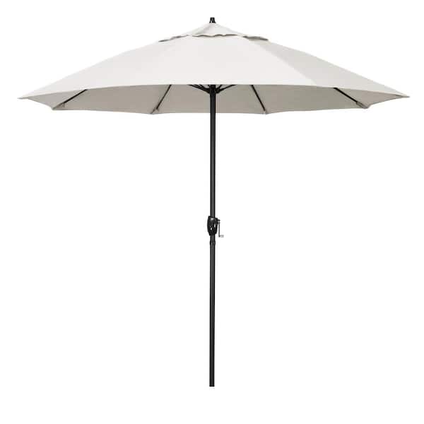 California Umbrella 9 ft. Bronze Aluminum Market Patio Umbrella with Fiberglass Ribs and Auto Tilt in Canvas Sunbrella