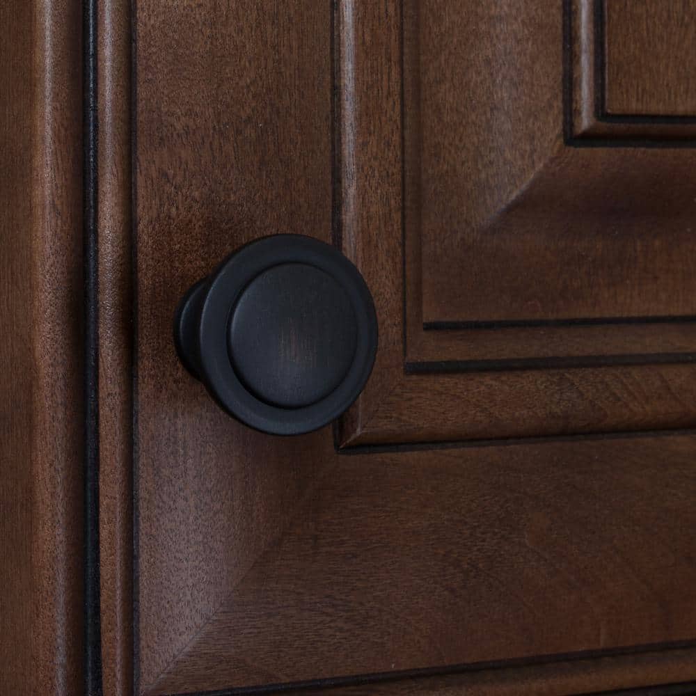Classic Round Oil Rubbed Bronze Cabinet Knob with Mounting Hardware