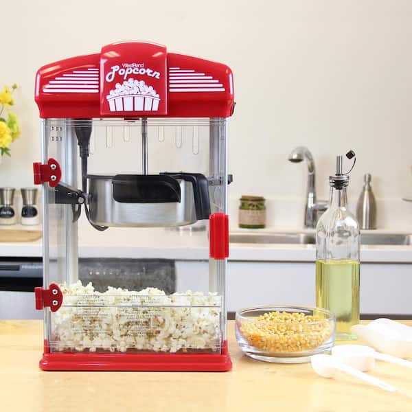 Popcorn Machine, FOHERE 6.3 Quarts Electric Hot Oil Popcorn Popper Machine  with Stirring Rod, Large Lid for Serving Bowl and Convenient Storage