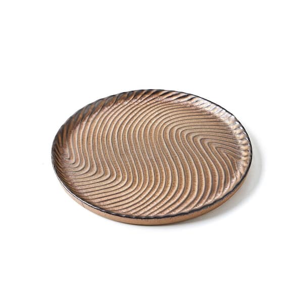 Unbranded 8 in Brown Decorative Tray for Dresser Candle and Bathroom Organizer