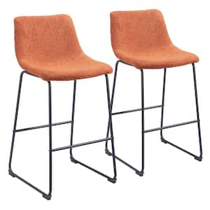 Smart Burnt 100% Polyurethane 21.3 in. D x 19.7 in. W Bar Chair Set - (Set of 2)