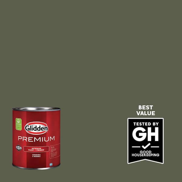Glidden Premium 1 qt. PPG1127-7 Fresh Basil Flat Interior Latex Paint