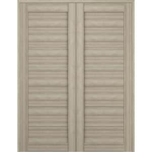 Alda 36 in. x 79.375 in. Both Active Shambor Wood Composite Double Prehung Interior Door