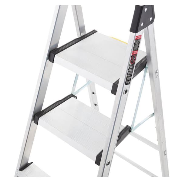 Gorilla Ladders - 5.5 ft. Aluminum Dual Platform Heavy-Duty Ladder with Project Bucket(10 ft. Reach), 300 lb. Capacity Type IA Duty Rating