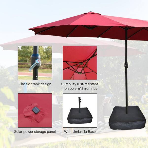 7.5 feet stylish tilting patio umbrella Off White 7.5 Foot Off-White Patio Umbrella with Push Button Tilt and Metal  Pole