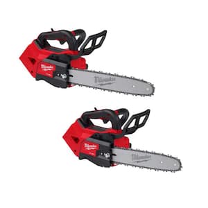 M18 FUEL 14 in. Top Handle 18V Lithium-Ion Brushless Cordless Chainsaw and M18 12 in. Top Handle Chainsaw (2-Tool)