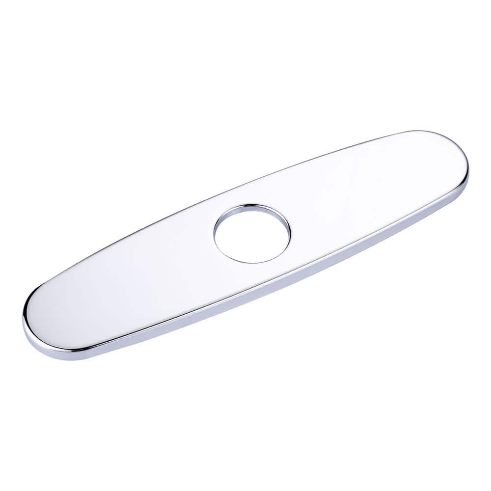 ALEASHA 10 in. Escutcheon Plate in Chrome AL6G08C The Home Depot