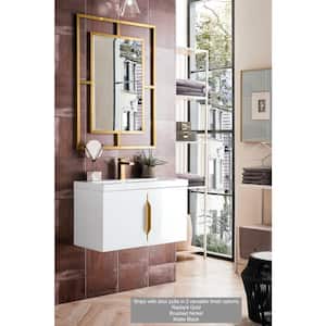 Columbia 31.5 in. W x 15.4 in. D x 35.4 in. H Bath Vanity in Glossy White with White Glossy Top