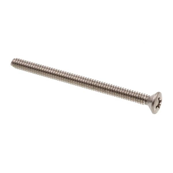 #6-32 x 2 in. Grade 18-8 Stainless Steel Phillips Drive Oval Head Machine Screws (100-Pack)