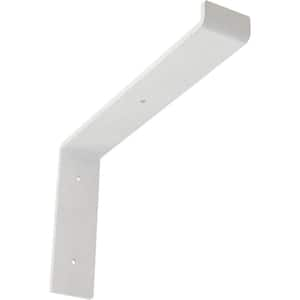 2 in. x 7 3/4 in. x 12 in. Hammered White Steel Truss Shelf Bracket