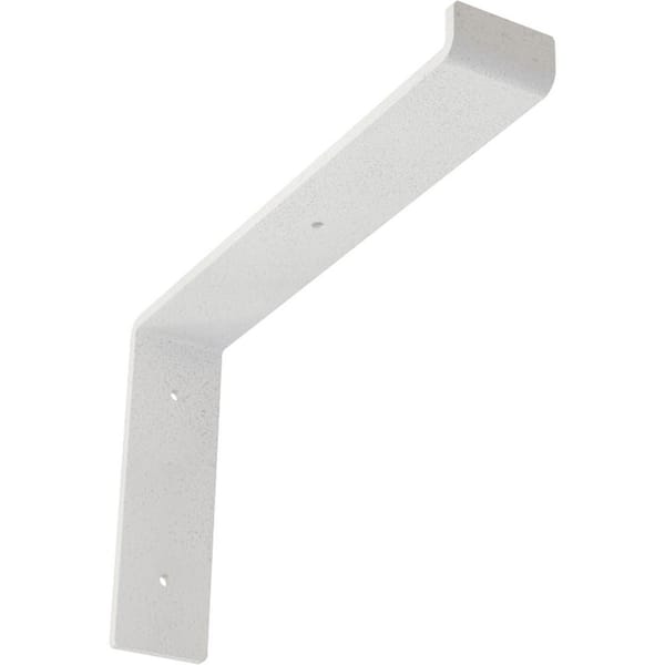 Ekena Millwork 2 in. x 7 3/4 in. x 12 in. Hammered White Steel Truss Shelf Bracket