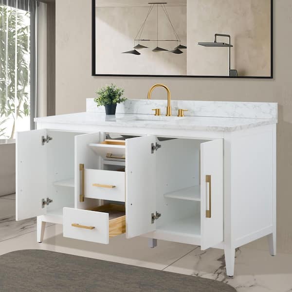 Vanity Art 60 in. W x 22 in. D x 34 in. H Single Sink