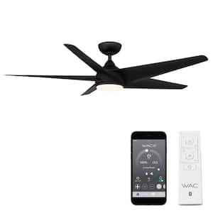 Viper 60 in. Indoor and Outdoor Matte Black 5-Blade Smart Ceiling Fan with 3000K LED Light Kit and Remote