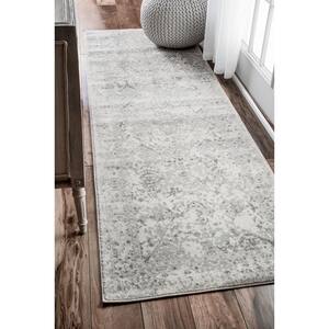 Odell Distressed Persian Ivory 3 ft. x 14 ft. Runner Rug