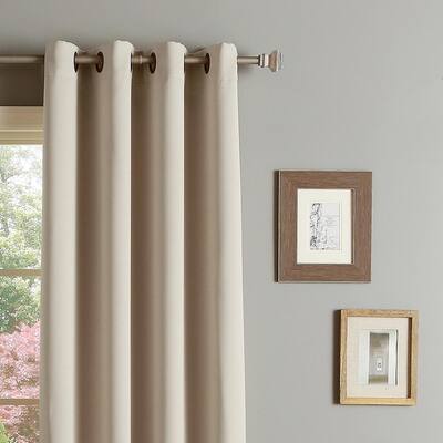 Biscuit Grommet Blackout Curtain - 52 in. W x 96 in. L (Set of 2)