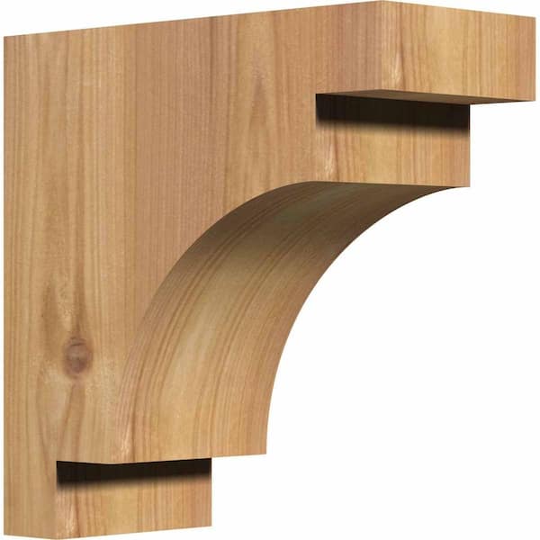 Ekena Millwork 3-1/2 in. x 8 in. x 8 in. Western Red Cedar Mediterranean Smooth Corbel