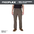Milwaukee Men's 40 in. x 34 in. Brown FREEFLEX Tech Work Pants