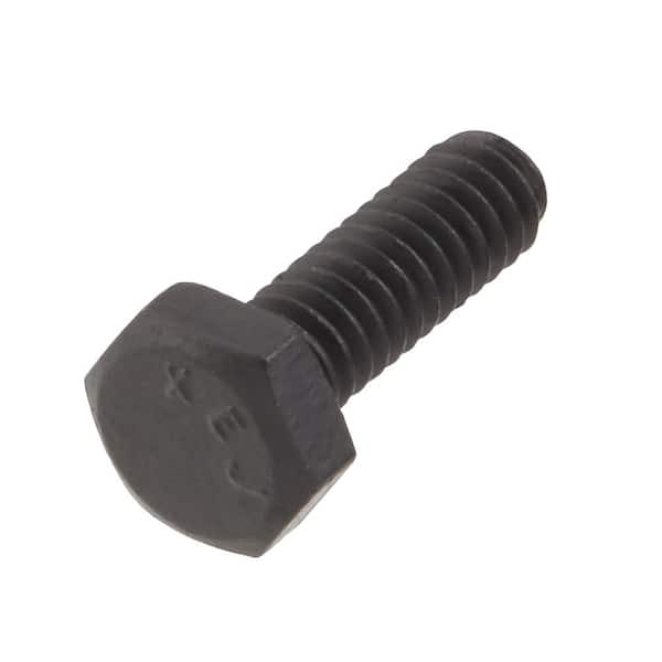 1/4 in. -20 x 3/4 in. Black Hex Bolt (15-Pack)
