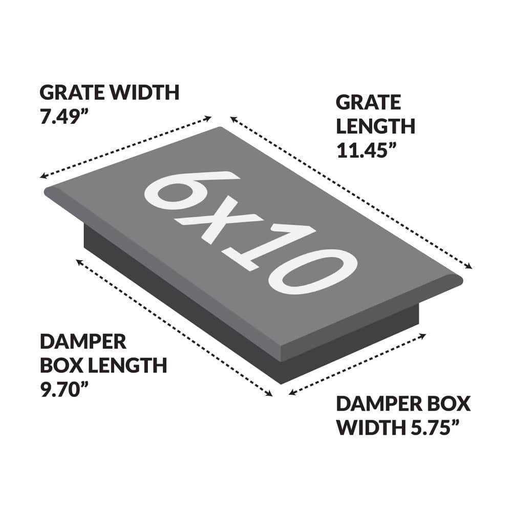 Oriental Rubbed Bronze 6 x 10 Floor Register