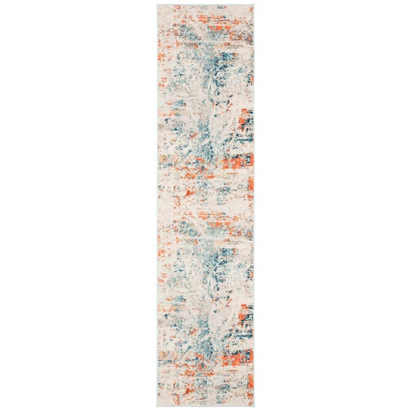 Madison Cream/Orange 2 ft. x 22 ft. Runner Rug
