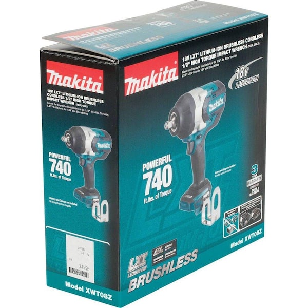 Makita 18V LXT Brushless Cordless High-Torque 1/2 in. Sq. Drive