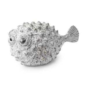 Metal Puffer Fish Sculpture