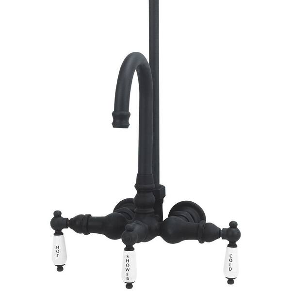 Elizabethan Classics TW16 3-Handle Claw Foot Tub Faucet without Handshower in Oil Rubbed Bronze