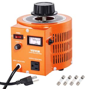1000VA Auto Variable Voltage Transformer 7.69 Amp 110-Volt Input Power Supply with 4 Extra Fuses Thermal Control Switch