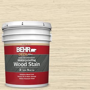5 gal. #ST-157 Navajo White Semi-Transparent Waterproofing Exterior Wood Stain