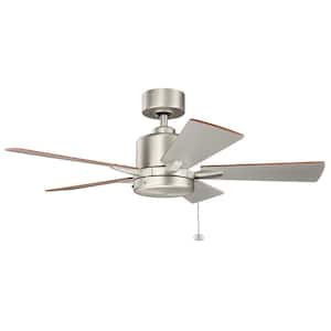 Lucian II 42 in. Indoor Brushed Nickel Downrod Mount Ceiling Fan with Pull Chain