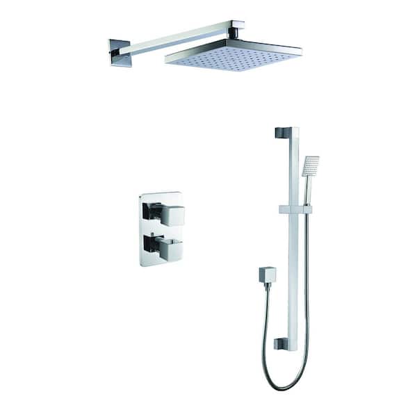 ALFI brand Polished Chrome Shower Bar System