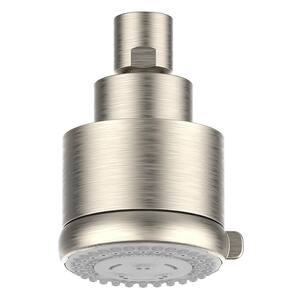 Techno 3-Pattern 1.75 GPM 2.7 in. Wall Mount Adjustable Spray Round Shower Head in Brushed Nickel