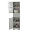 URTR White Storage Cabinet with 2 Doors &1 Drawer, Tall Bathroom Cabinet  with Adjustable Shelf, Narrow Floor Storage Cabinet T-02106-K - The Home  Depot