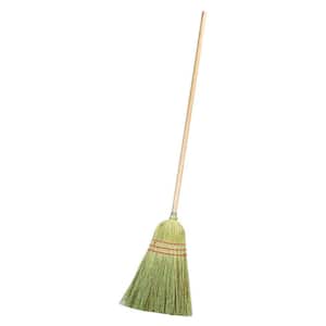 10 in. Corn Blend Upright Broom with 55 in. Wood Handle (12-Case)