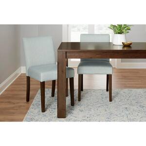 Banford Sable Brown Wood Upholstered Dining Chair w/Back and Charleston Teal Seat (Set of 2) (17.9 in. W x 34.44 in. H)