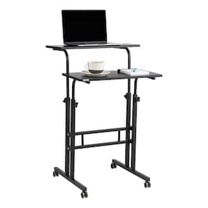 21.25 in. W Rectangle Black Adjustable Standing Desk Computer Desk 38 in. L x 21.25 in. W x 45.25 in. H