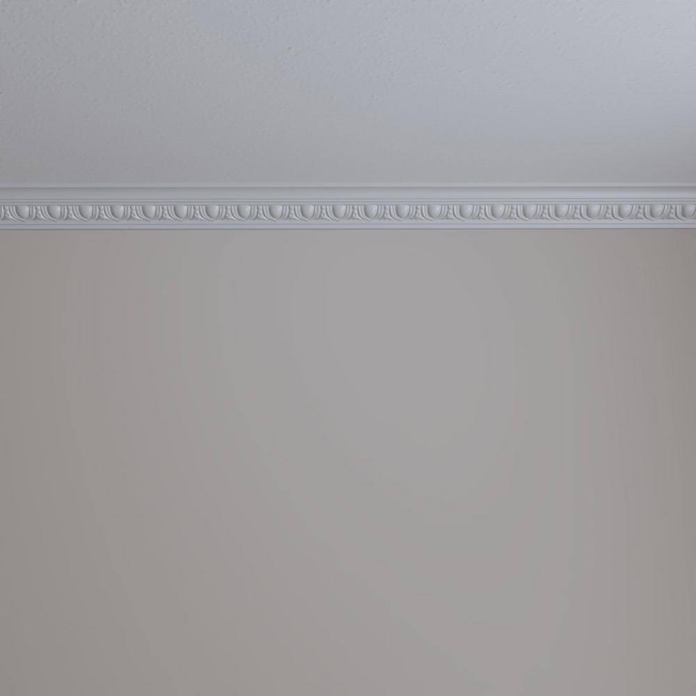 White Polyurethane Egg & Dart Crown Moulding 94.5"