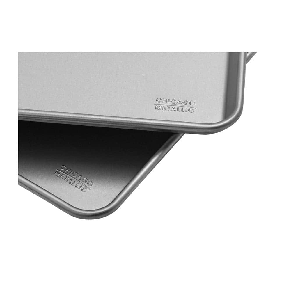 Set of 2 Aluminum Non-Stick Rectangular Baking Sheets