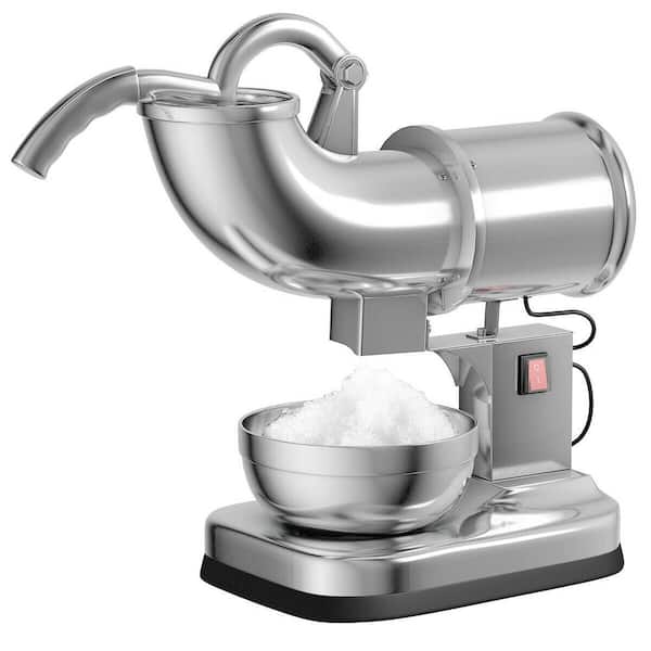 Costway 440lbs Silver Electric Ice Shaver Machine Snow Cone Maker Crusher Shaving Cold Drink