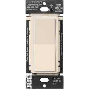 Claro Smart Accessory Switch, only for use with Diva Smart Dimmer Switch/Claro Smart Switch, Light Almond (DVRF-AS-LA)