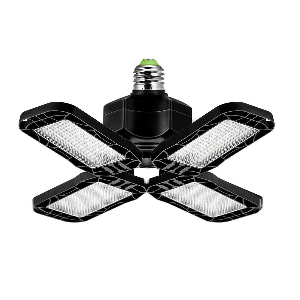 1-Pack 12 in. Foldable Industrial Black LED Garage Light Flush Mount 6000K Daylight for Garage or Utility Room price history on PriceWatchPro