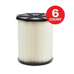 General Purpose Replacement Cartridge Filter for Most 5 to 20 Gal. CRAFTSMAN Wet/Dry Shop Vacuums (6-Pack)