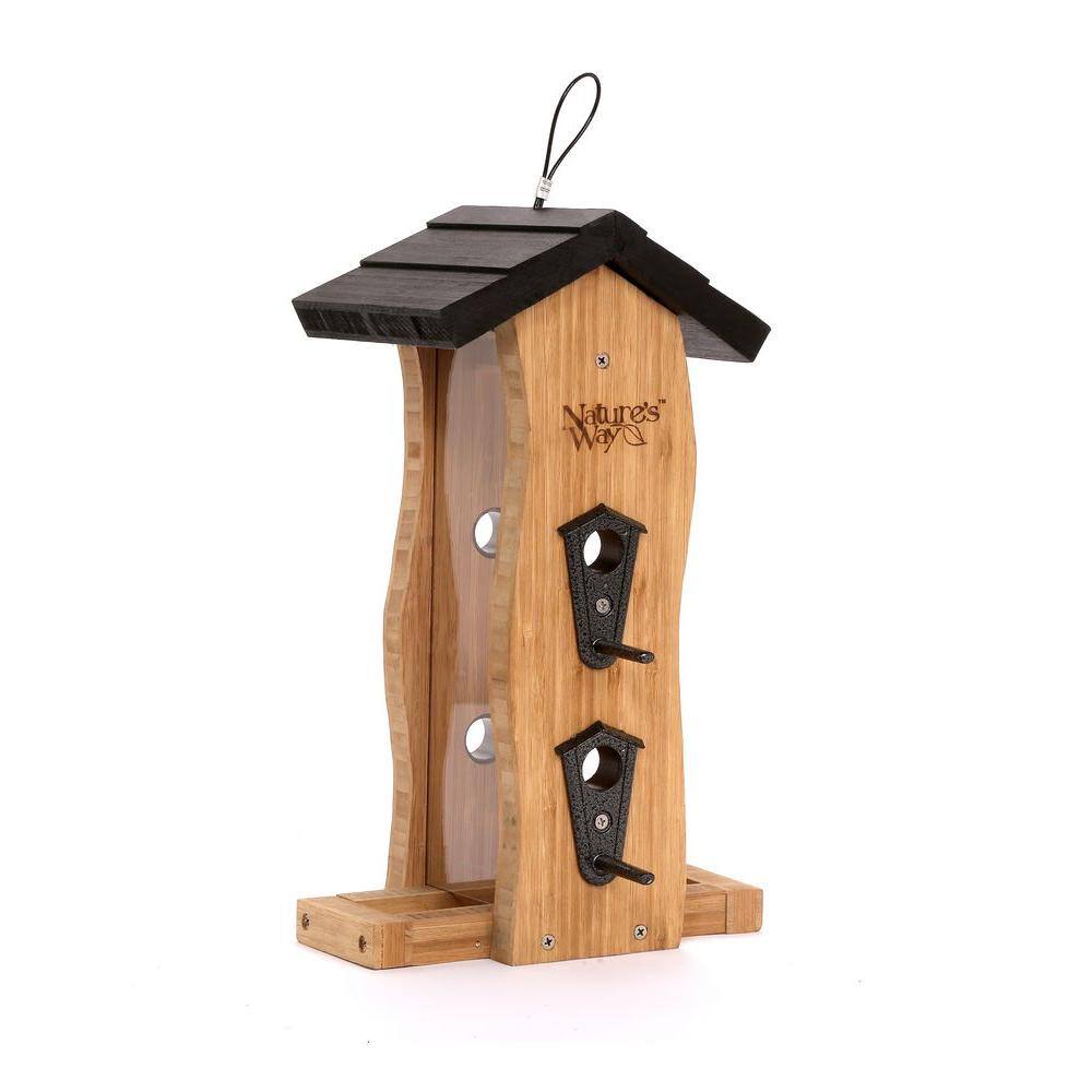 Nature's Way Bamboo Vertical Wave Bird Feeder BWF5 - The Home Depot