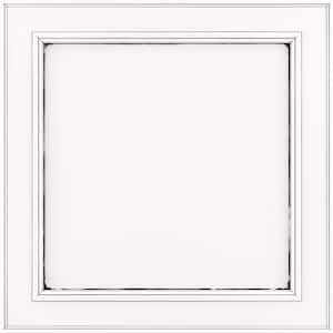 Brookland 14 9/16-in. W x 14 1/2-in. D x 3/4-in. H Cabinet Door Sample in Painted Pewter Glaze