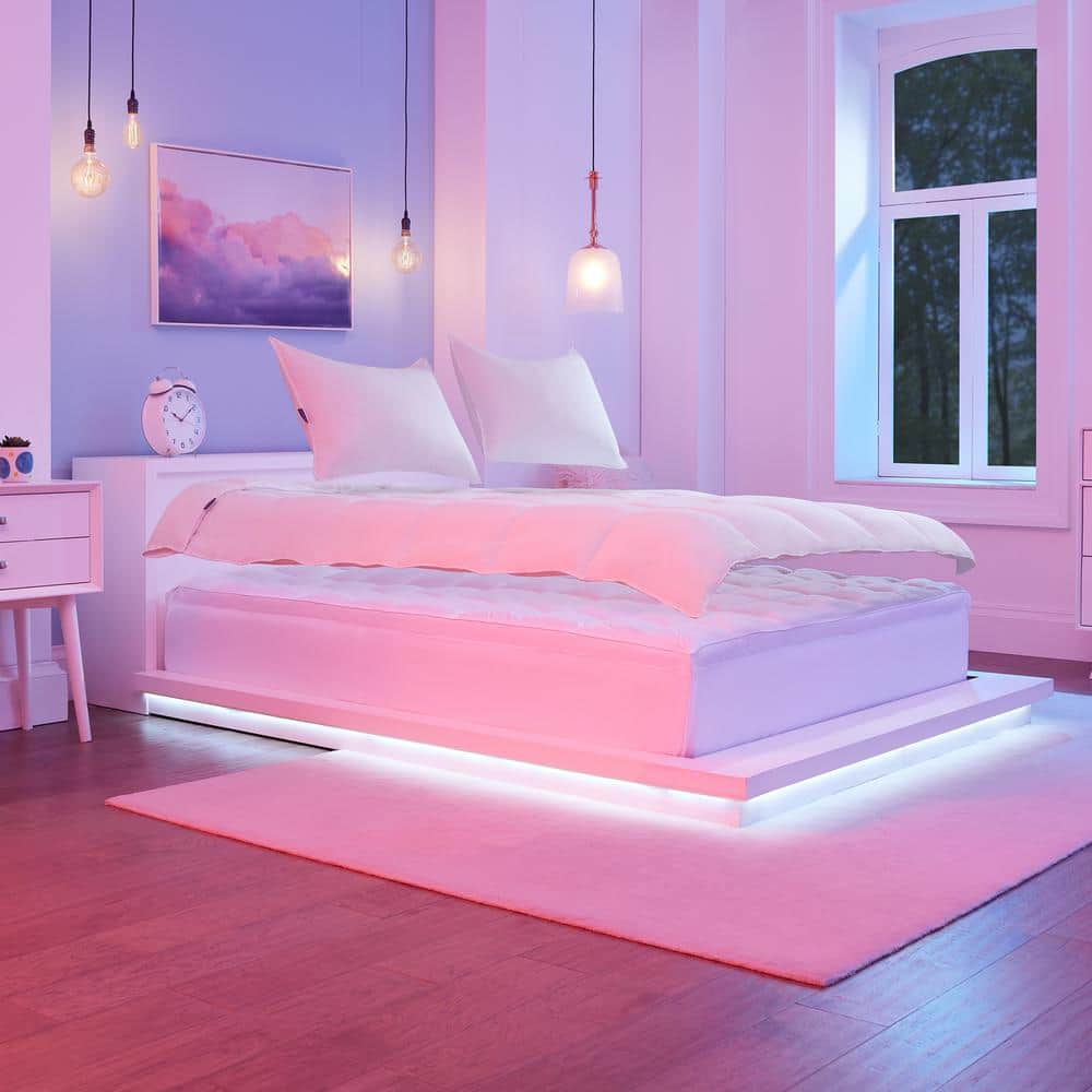 King Size White Feather Fill Bed Pillow Set
