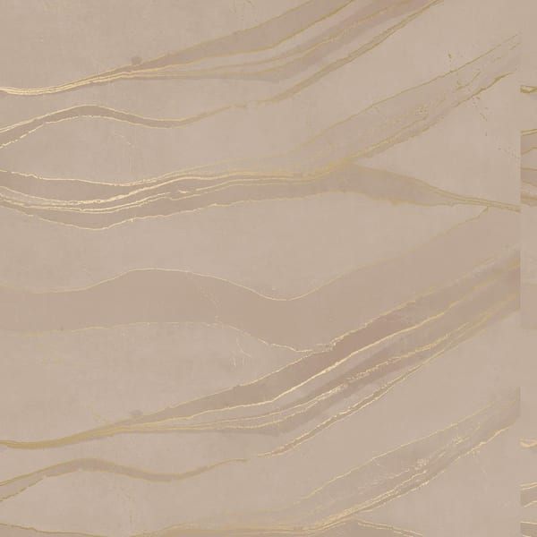 Tempaper Marble Slab Casablanca Cream Peel and Stick Wallpaper Sample
