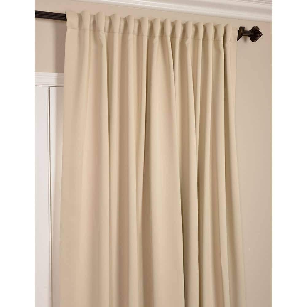 Eggnog Extra Wide Blackout Polyester Puddle Length Curtain Panel