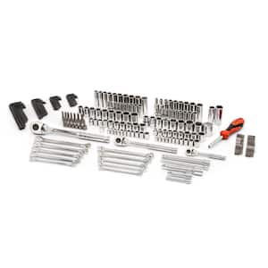 1/4 in. 3/8 in.,and 1/2 in. Drive SAE/Metric Mechanics Tool Set with Storage Case (205-Piece)