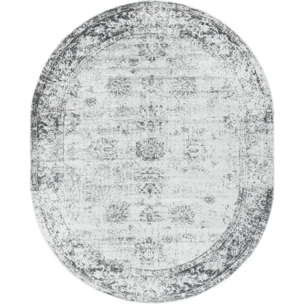 Unique Loom Sofia Casino Gray 8 ft. x 10 ft. Area Rug